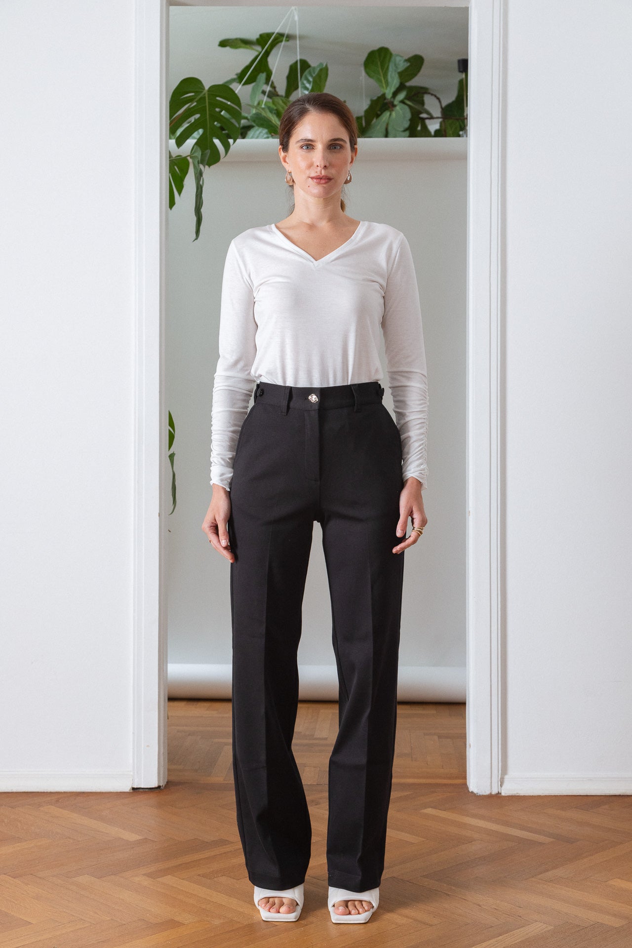 Two Way Jersey Top White