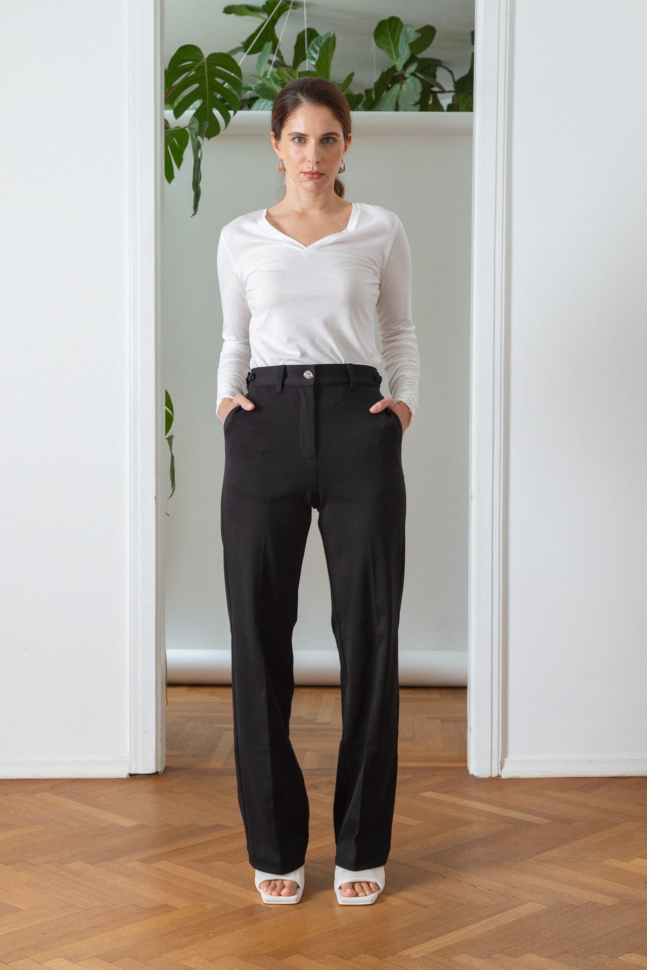 Two Way Jersey Top White