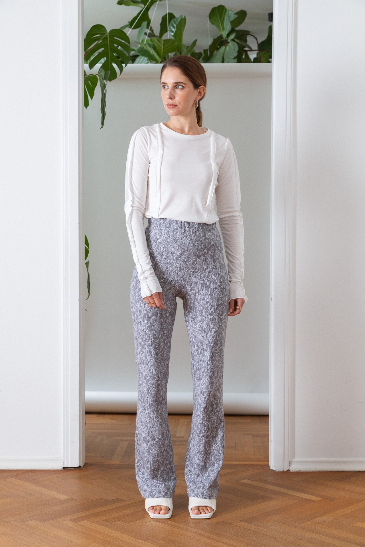 Jacquard Grey Pants