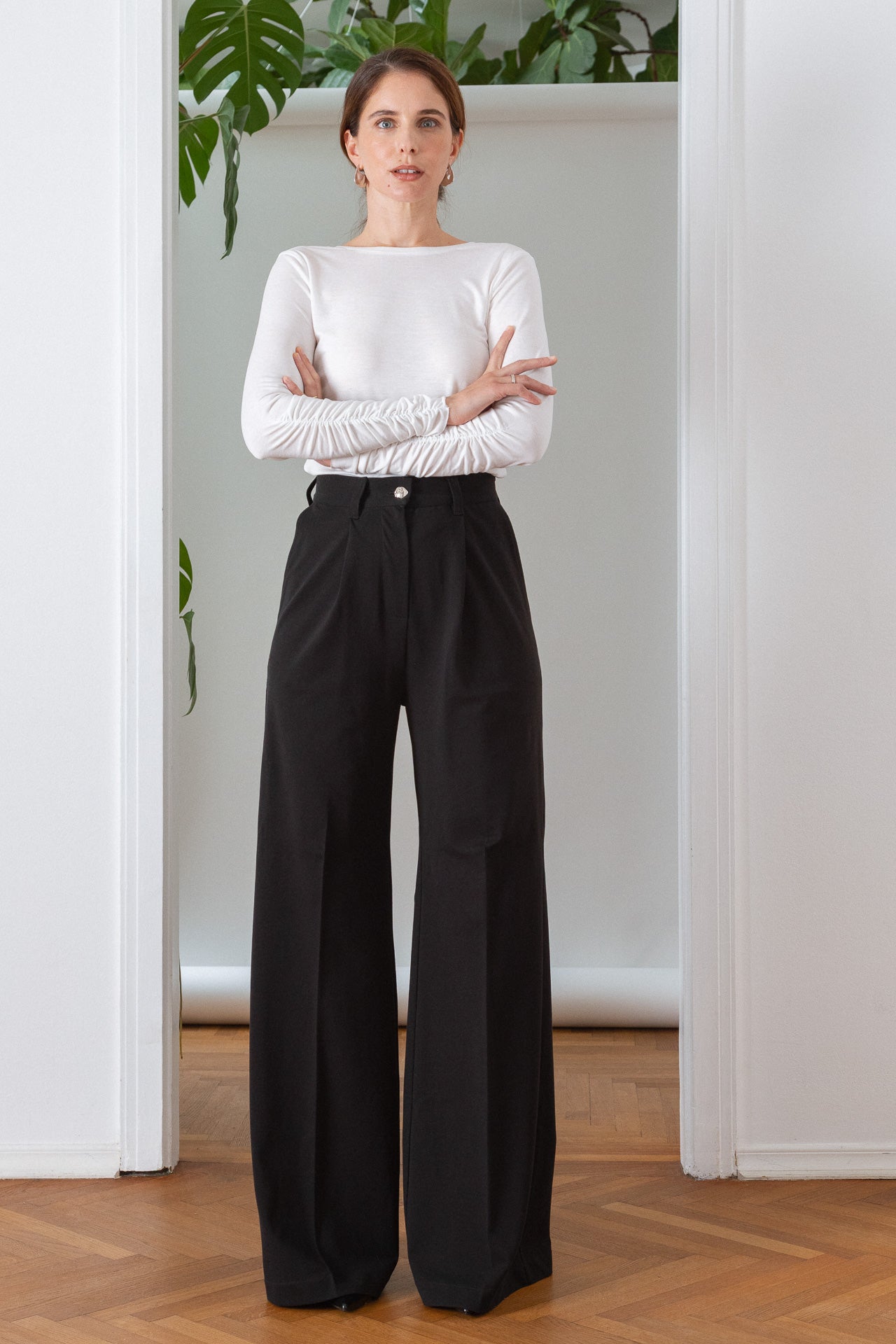 Two Way Jersey Top White