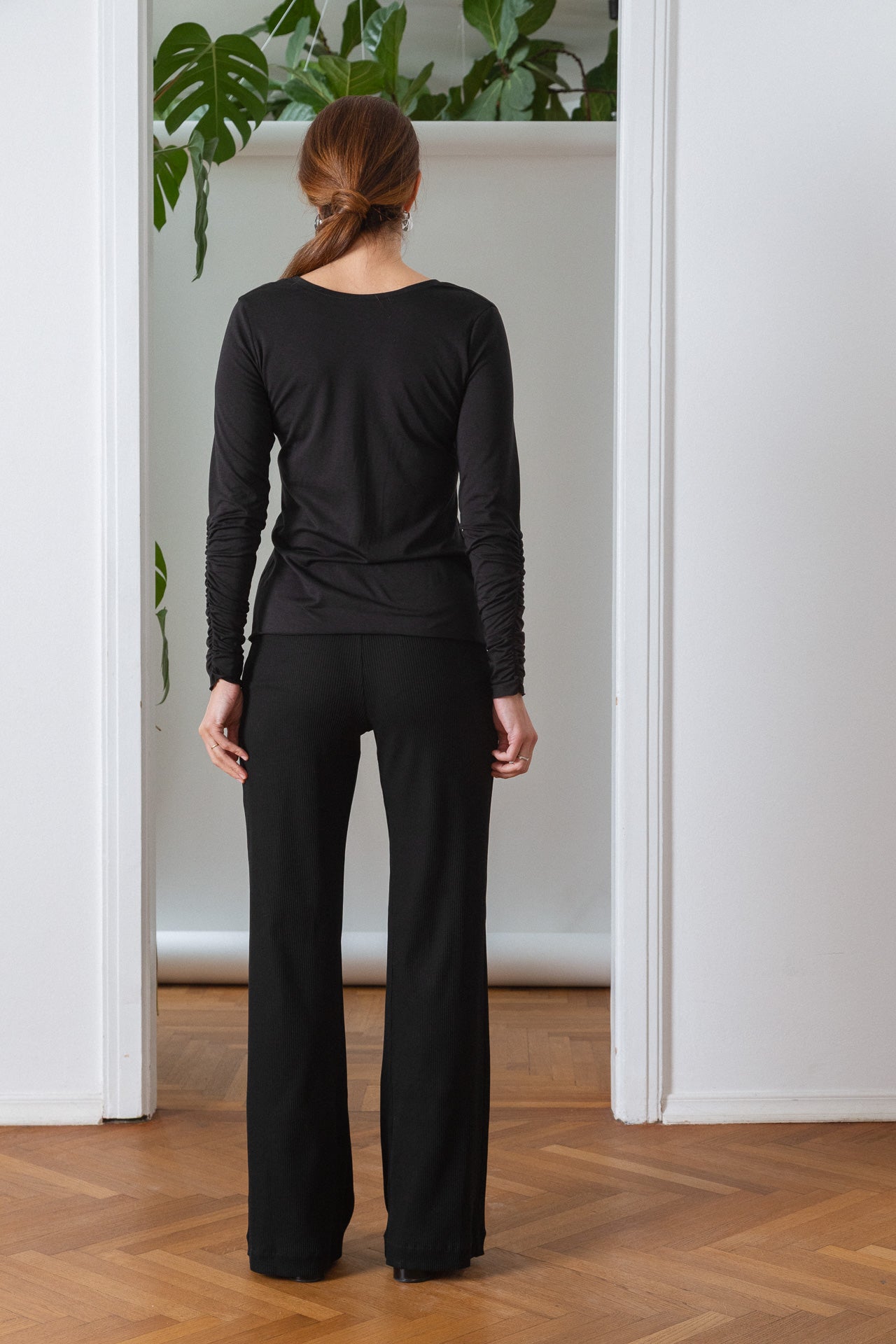 Two Way Jersey Top Black