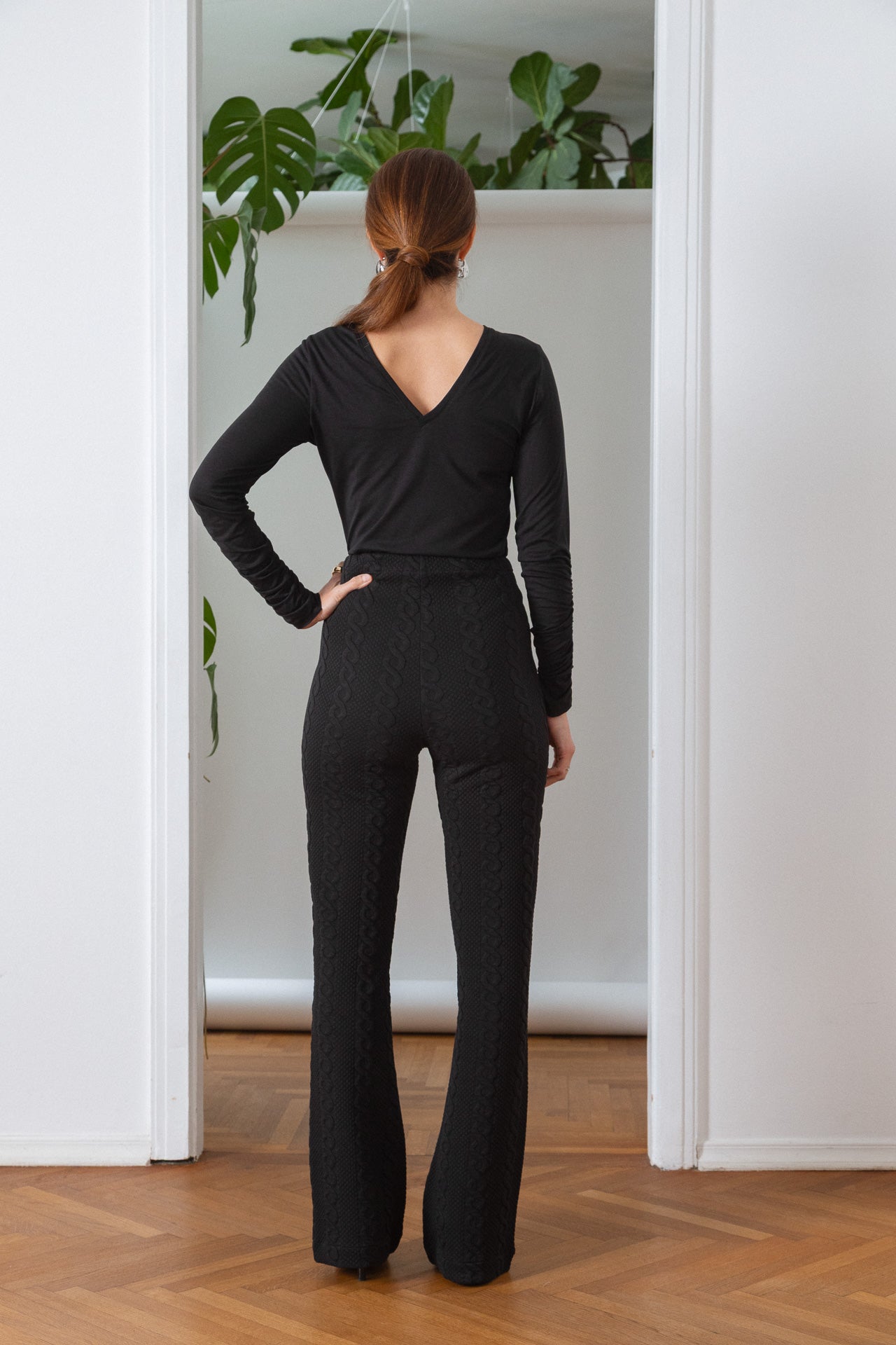 Two Way Jersey Top Black