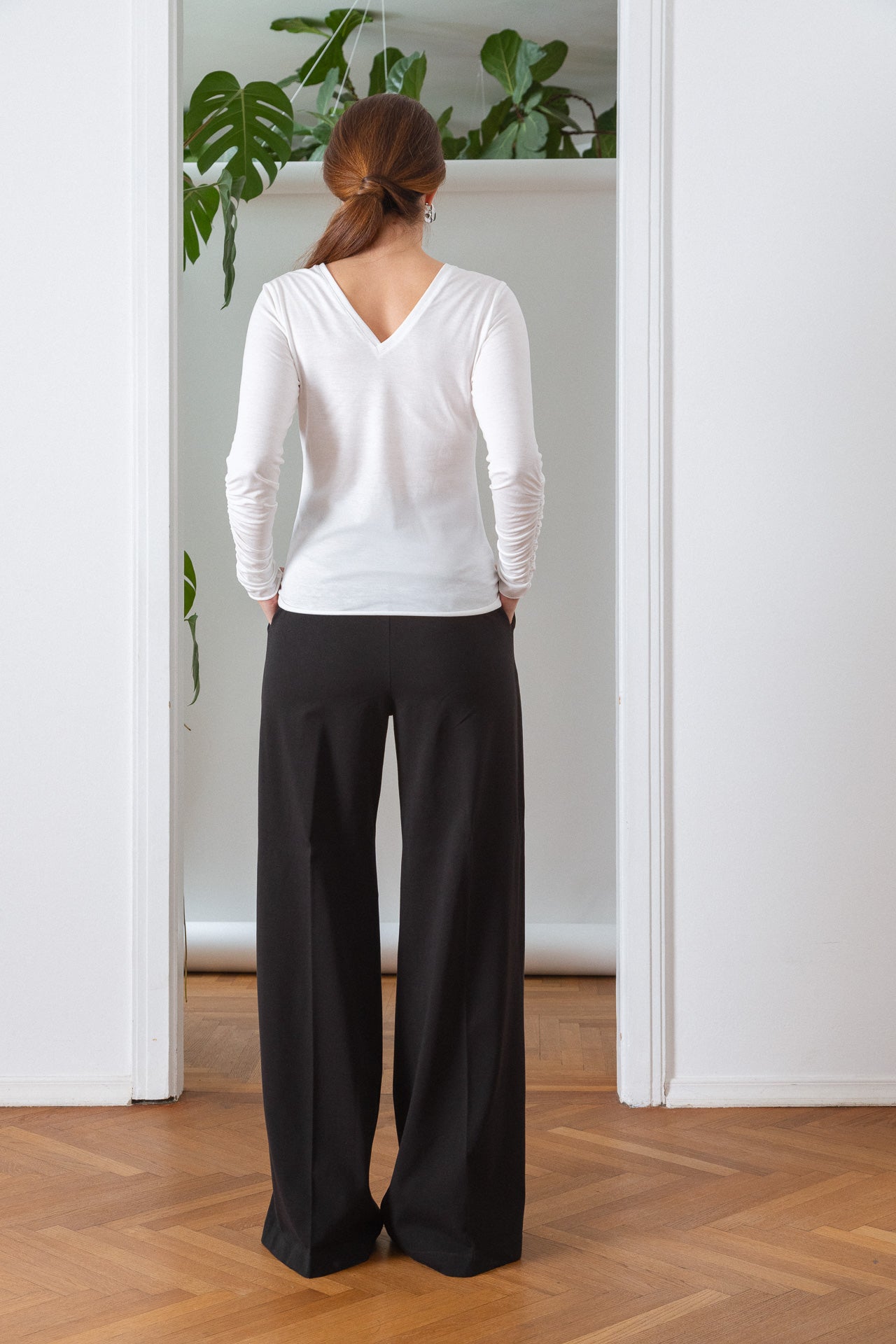 Two Way Jersey Top White