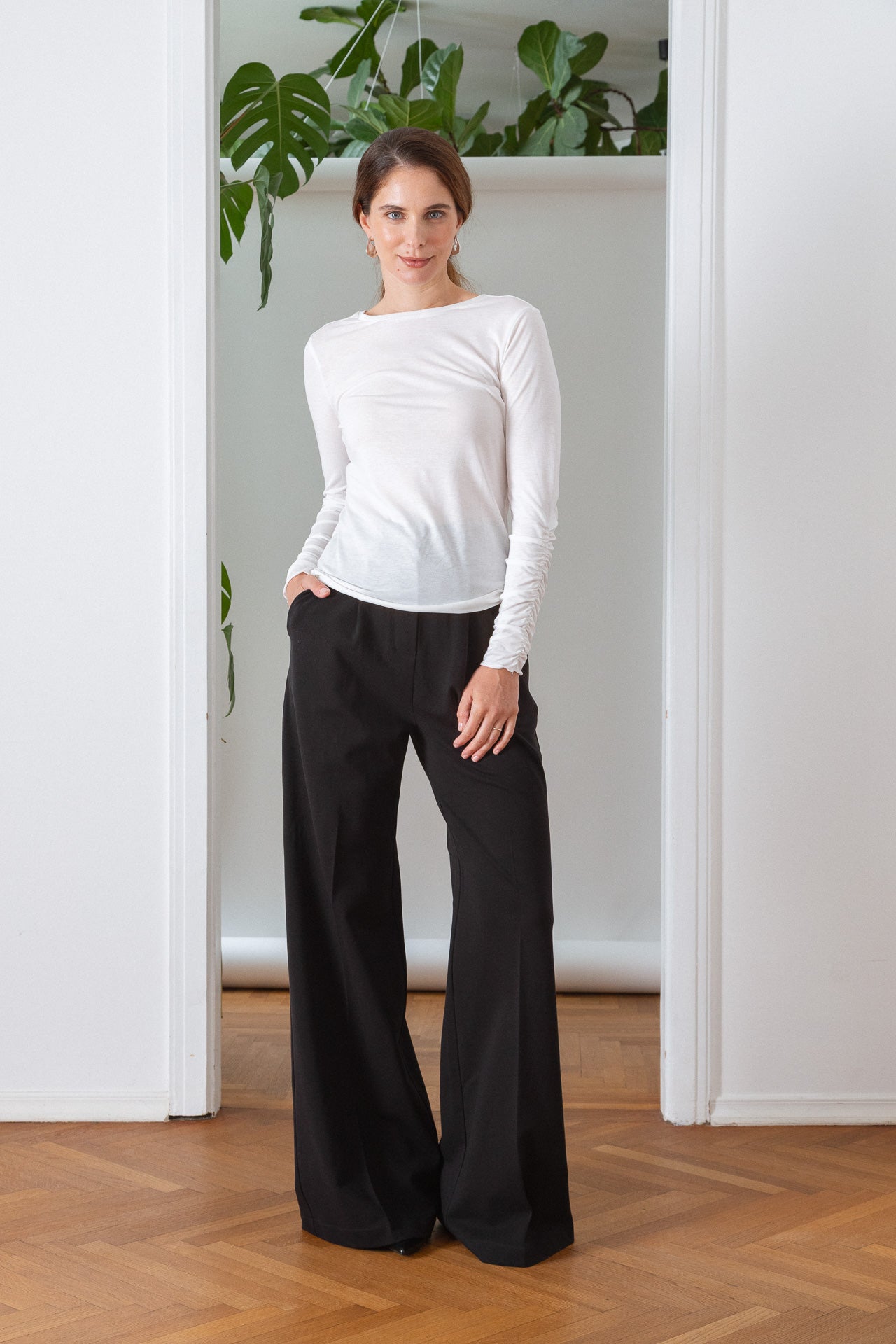 Two Way Jersey Top White